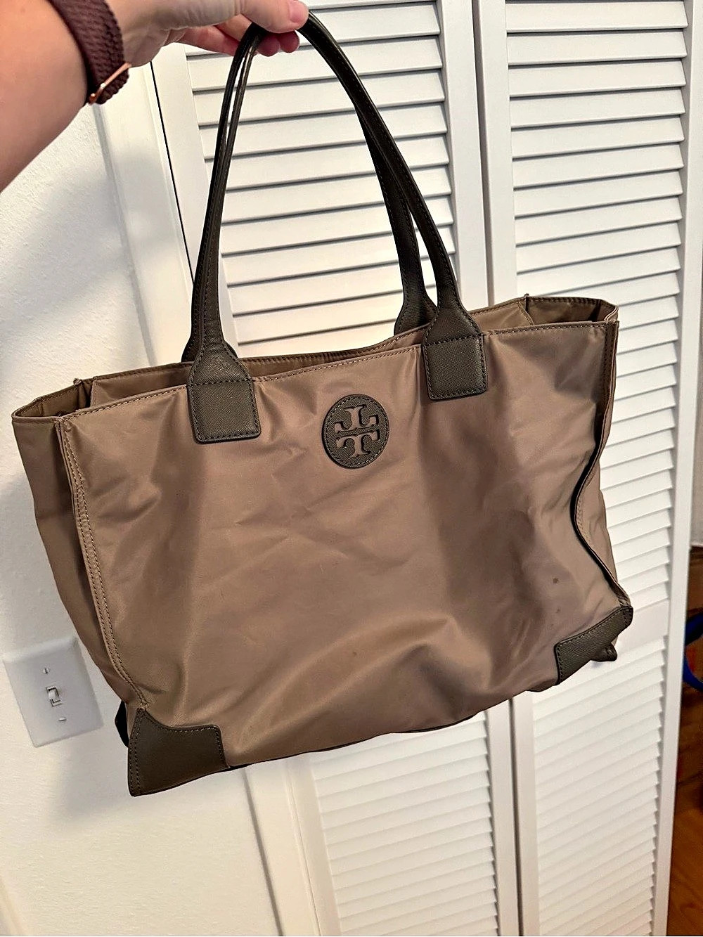 Tory Burch Nylon Tote in Brown